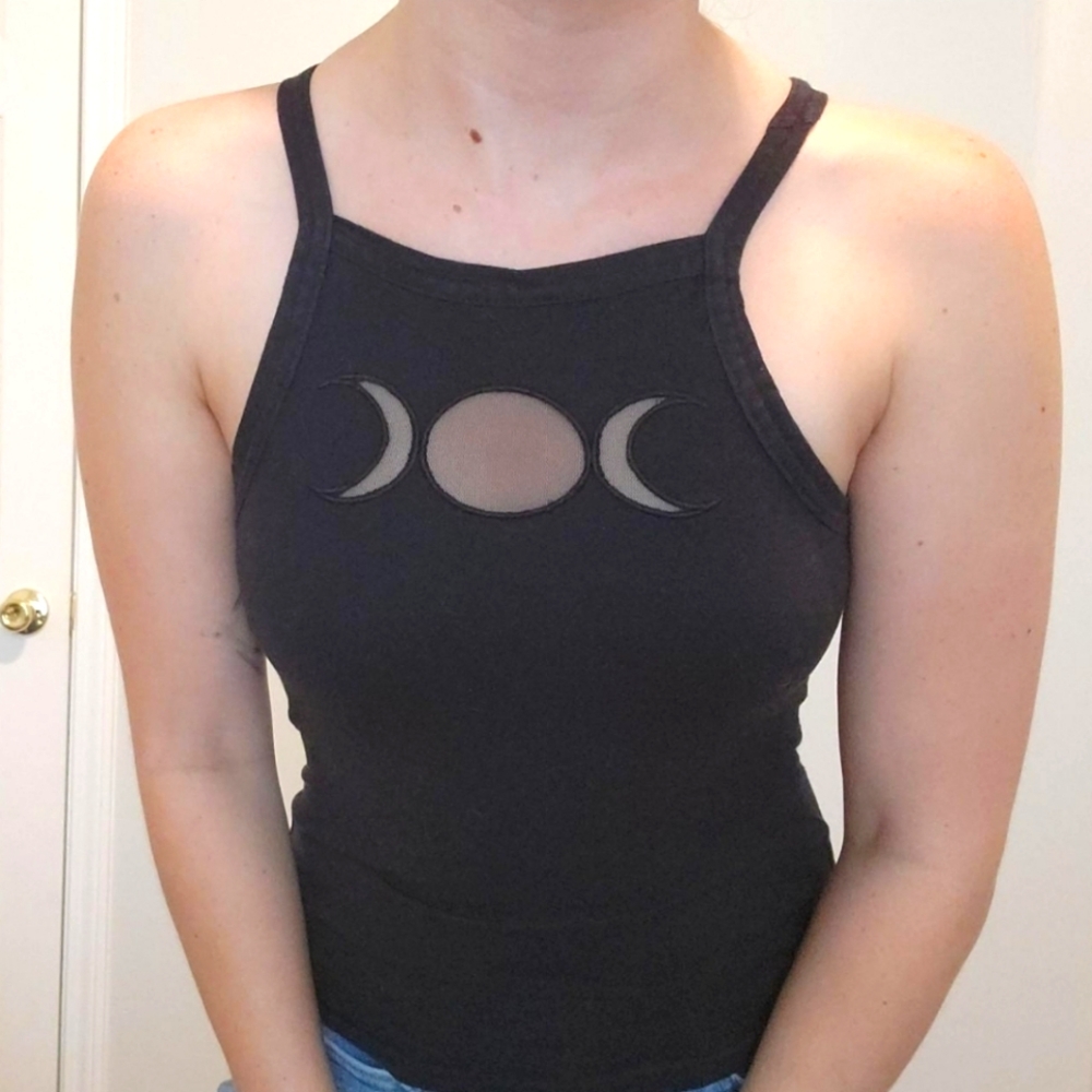 Cute High Neck Witchy Vibe Tank Top
